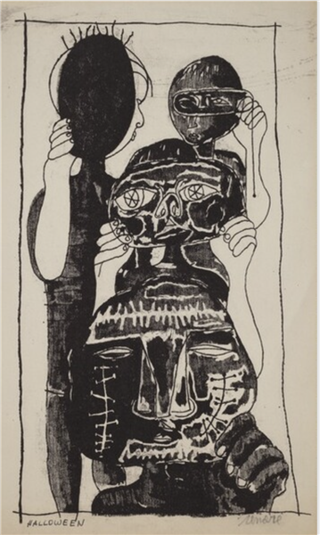 Halloween (ilustración comercial) by Andy Warhol (1949)