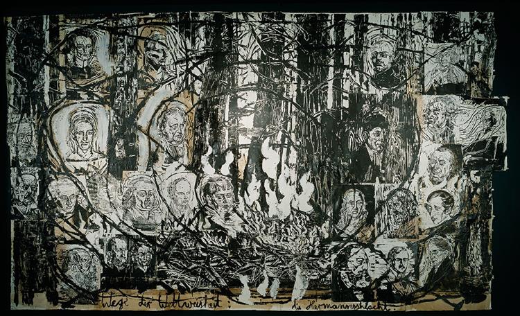 Caminos de la sabiduría mundana: la batalla de Hermann by Anselm Kiefer (1980)