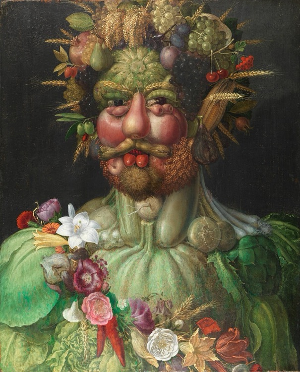 Vertumnus (Rudolf II as Vertumnus) by Giuseppe Arcimboldo (1591)