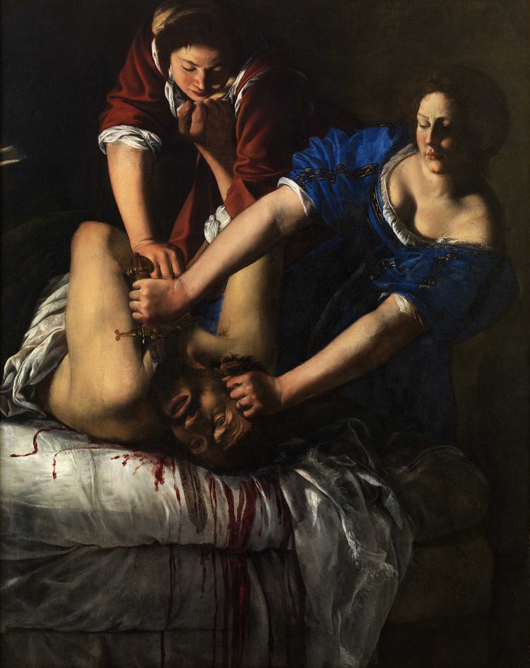 Judith Slaying Holofernes (Naples version) by Artemisia Gentileschi (1614)
