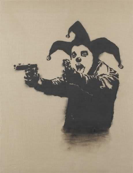 Insane Clown by Banksy (2001)