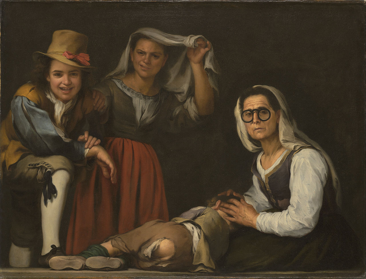 Four Figures on a Step by Bartolomé Esteban Murillo (1655)