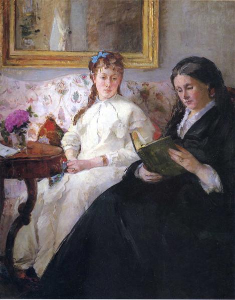 Retrato de la madre y la hermana de la artista by Berthe Morisot (1870)
