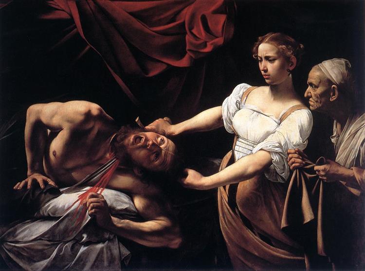 Judith decapitando a Holofernes by Caravaggio (1599)