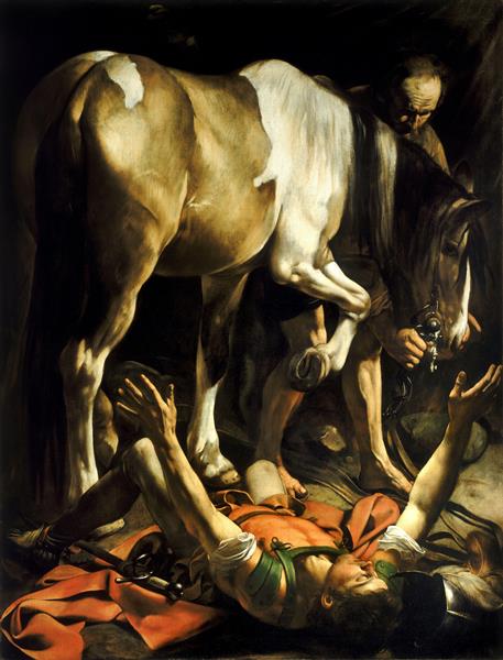 Conversión en el camino a Damasco by Caravaggio (1601)