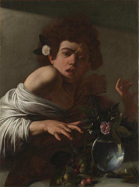 Muchacho mordido por un lagarto by Caravaggio (1596)
