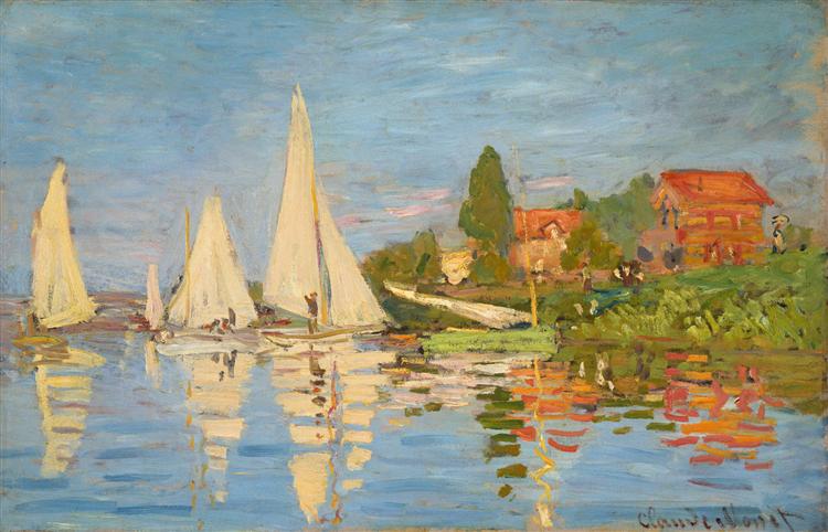 Regatas en Argenteuil by Claude Monet (1872)