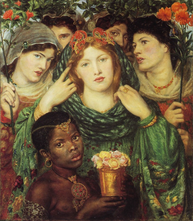 La amada by Dante Gabriel Rossetti (1866)