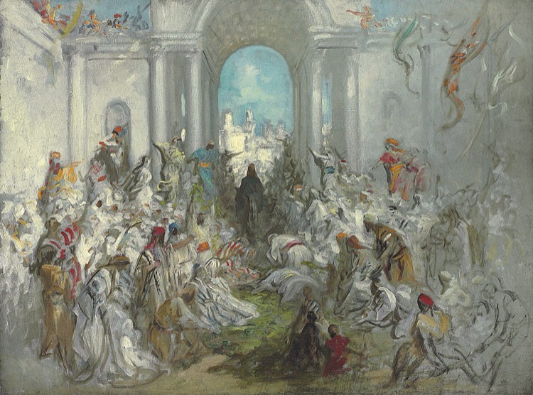 La entrada de Cristo en Jerusalén (boceto preparatorio) by Gustave Doré (1876)
