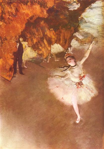 Bailarina con ramo de flores by Edgar Degas (1878)