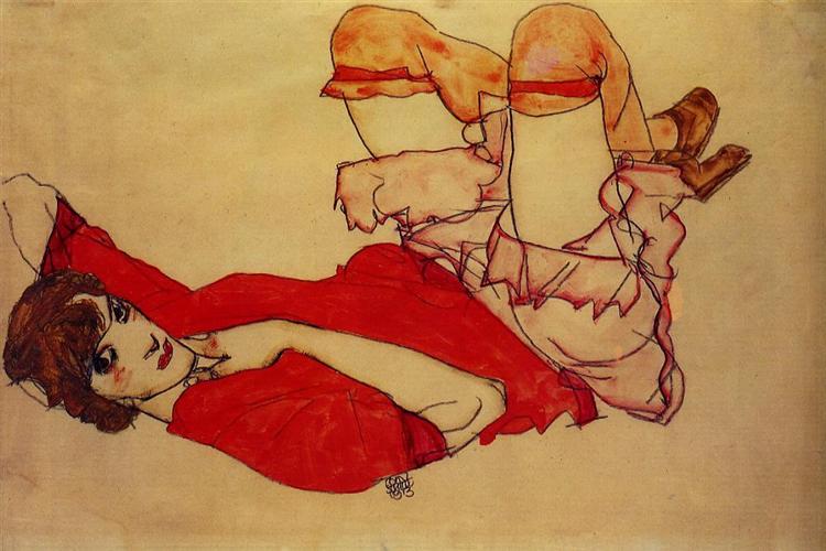 Retrato de Wally by Egon Schiele (1912)