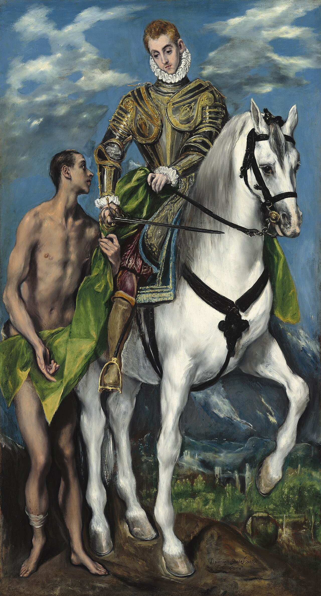 Saint Martin and the Beggar by El Greco (1599)