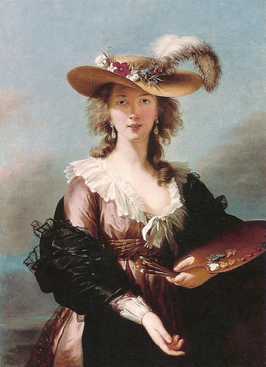 Autorretrato con sombrero de paja by Élisabeth Vigée Le Brun (1782)