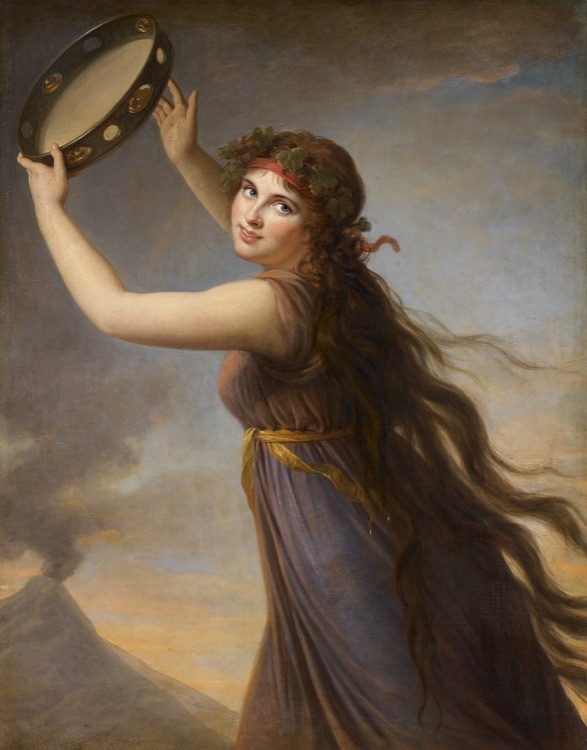 Lady Hamilton como bacante by Élisabeth Vigée Le Brun (1790)
