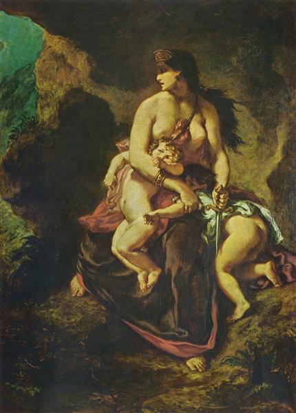 Medea furiosa by Eugène Delacroix (1838)