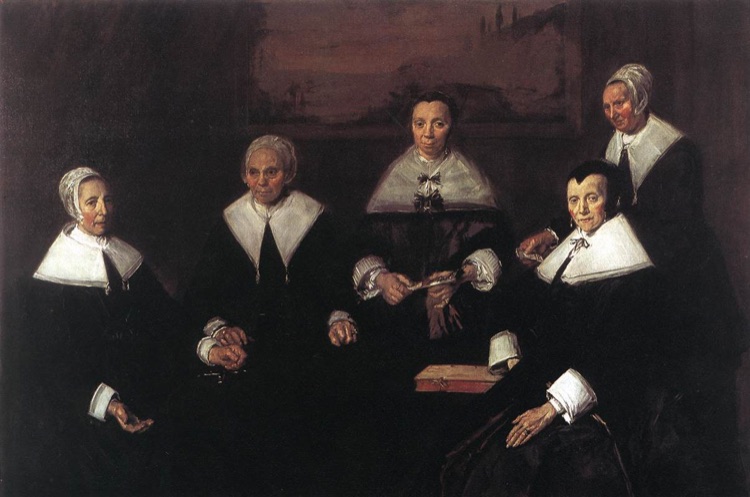 Las regentas del hospicio de ancianos by Frans Hals (1664)