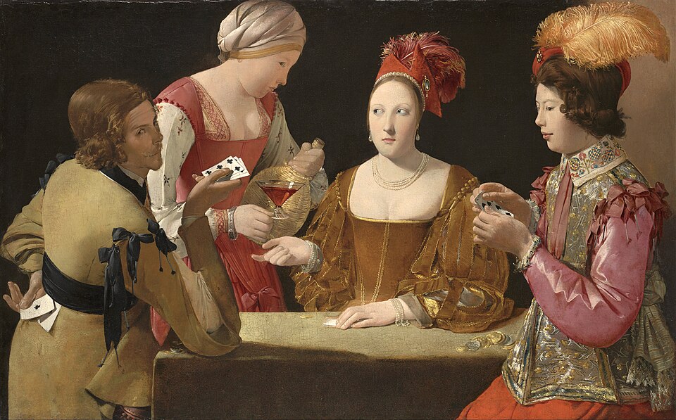 El fullero con el as de tréboles by Georges de La Tour (1630)