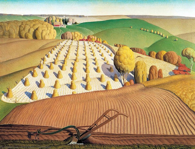 Arando en otoño by Grant Wood (1931)