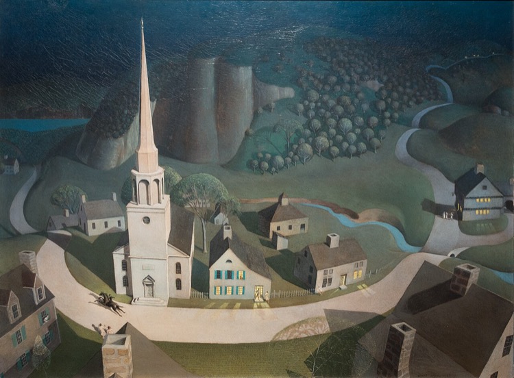 La cabalgata de medianoche de Paul Revere by Grant Wood (1931)