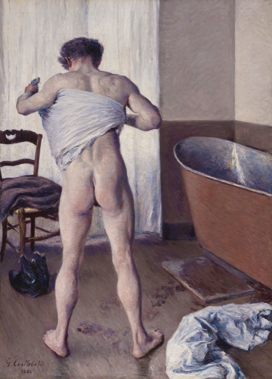 Hombre en el baño by Gustave Caillebotte (1884)