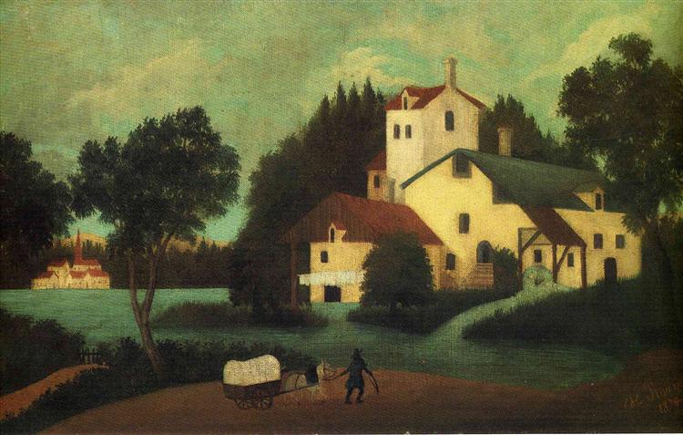 Wagon in Front of the Mill by Henri Rousseau (1879)