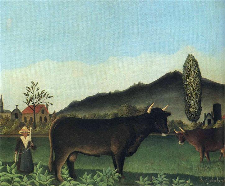 Landscape with Cow by Henri Rousseau (1886)