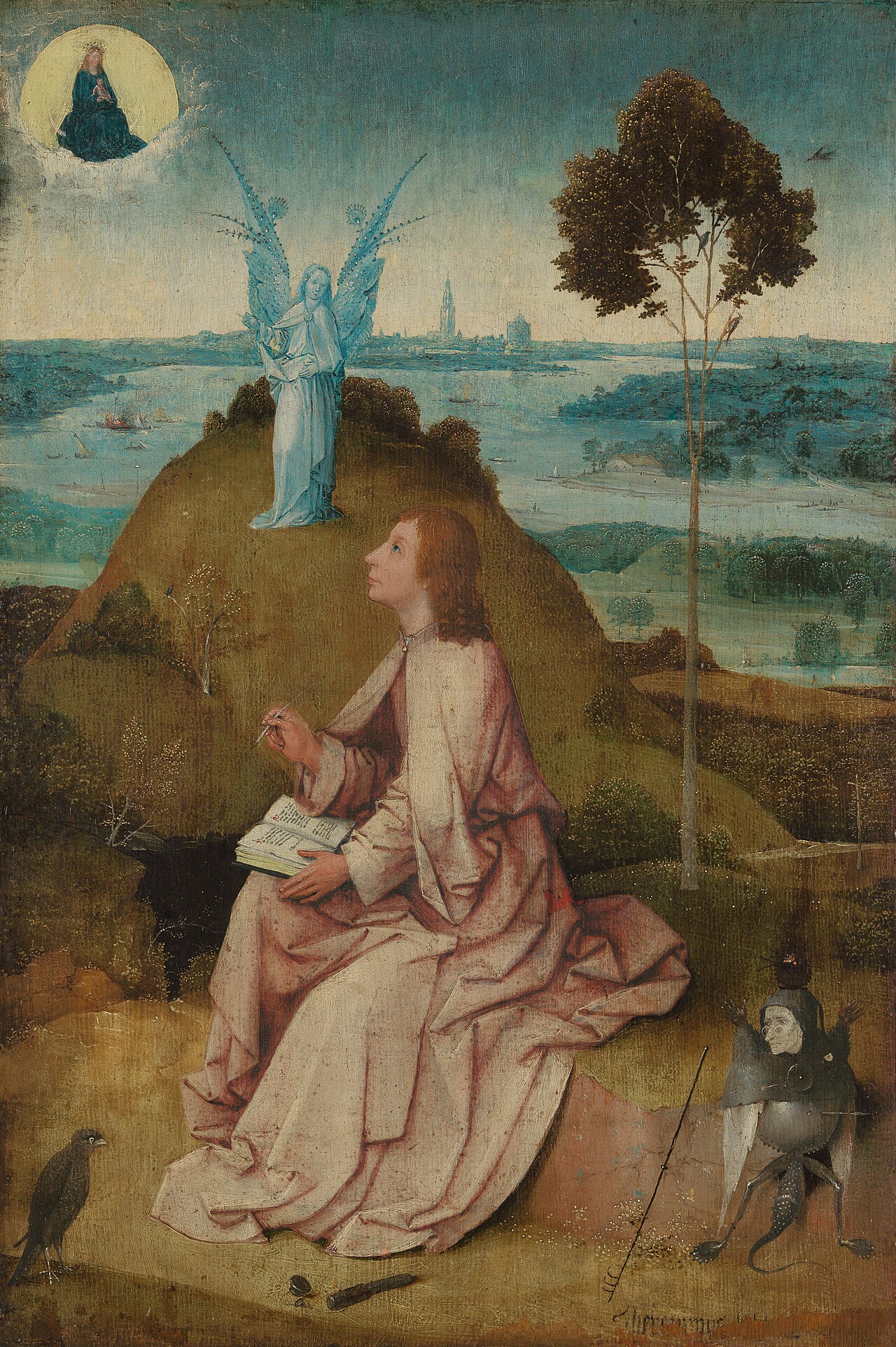 San Juan Evangelista en Patmos by Hieronymus Bosch (1490)