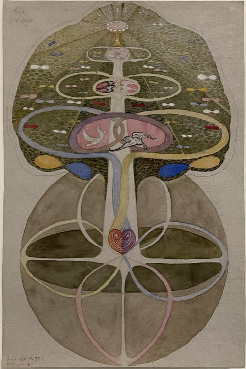 The Tree of Knowledge, No. 1 by Hilma af Klint (1913-1915)