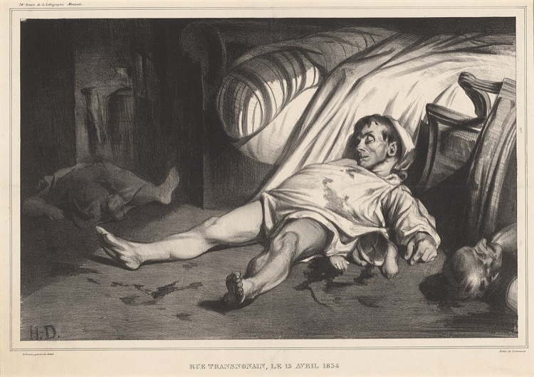Rue Transnonain by Honoré Daumier (1834)