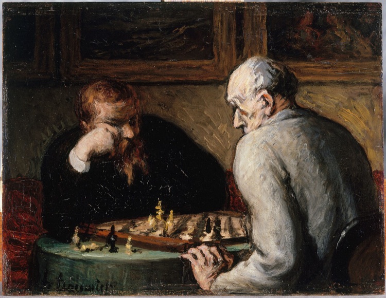 Los jugadores de ajedrez by Honoré Daumier (1867)
