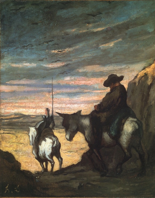 Don Quixote and Sancho Panza by Honoré Daumier (c. 1868)
