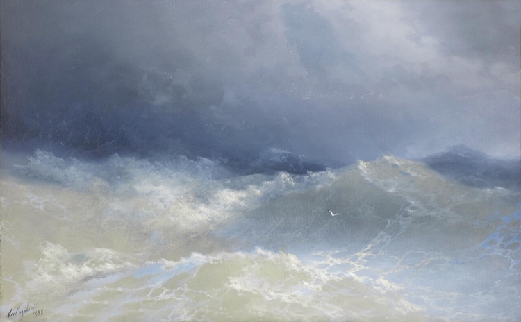 Entre las olas by Ivan Aivazovsky (1898)
