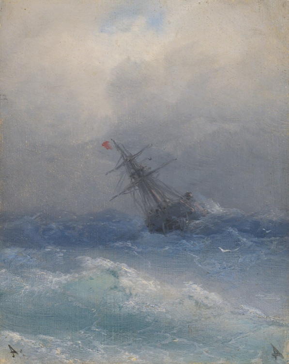 El naufragio by Ivan Aivazovsky (1843)