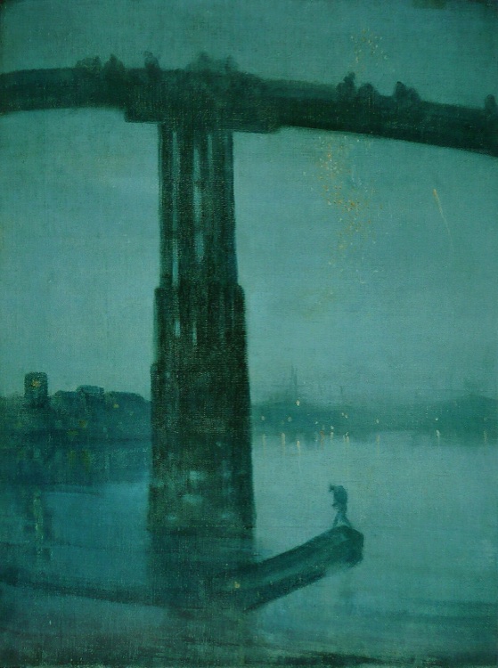 Nocturno en azul y oro: el viejo puente de Battersea by James McNeill Whistler (1875)