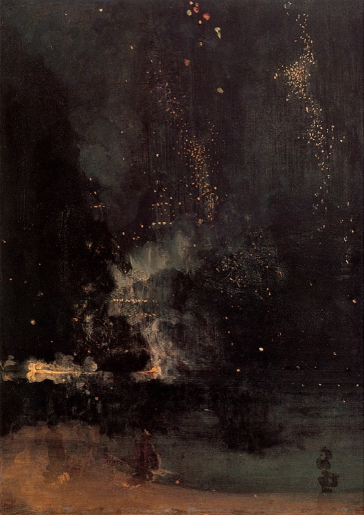 Nocturno en negro y oro: la caída del cohete by James McNeill Whistler (1875)