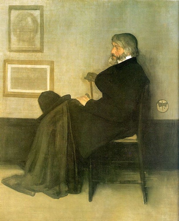 Arrangement in Grey and Black No. 2 (Portrait of Thomas Carlyle) by James McNeill Whistler (1873)