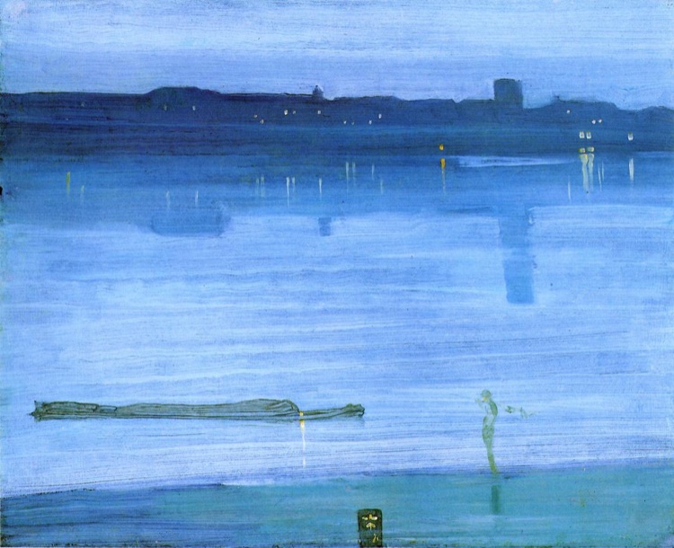 Nocturne in Blue and Silver: Chelsea by James McNeill Whistler (1871)