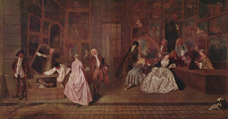 La tienda de Gersaint by Jean-Antoine Watteau (1721)