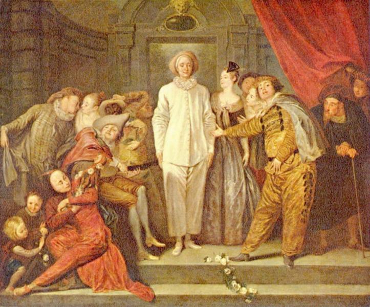 Comediantes italianos by Jean-Antoine Watteau (1720)