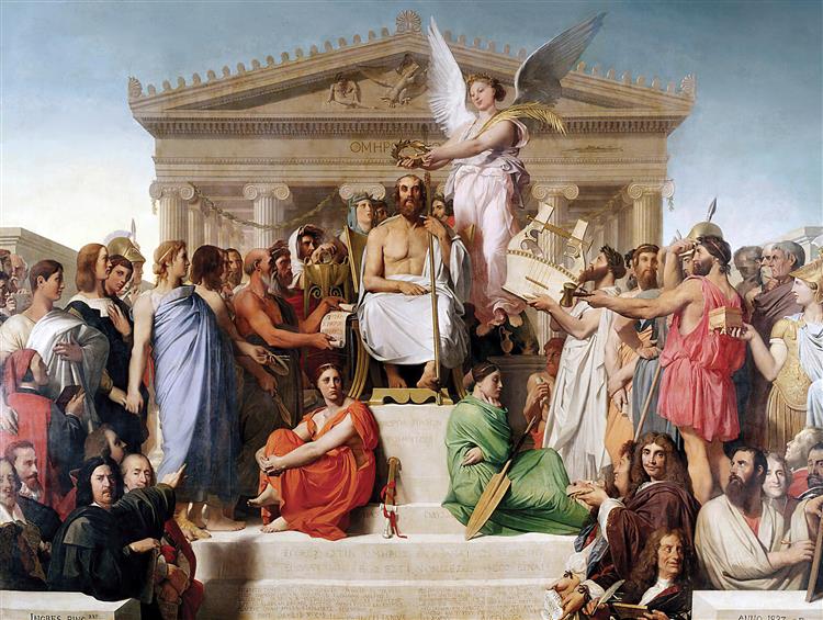 La apoteosis de Homero by Jean-Auguste-Dominique Ingres (1827)