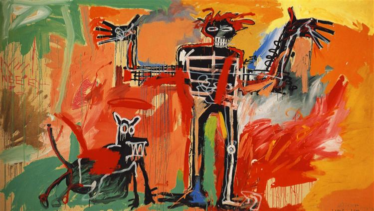 Boy and Dog in a Johnnypump by Jean-Michel Basquiat (1982)