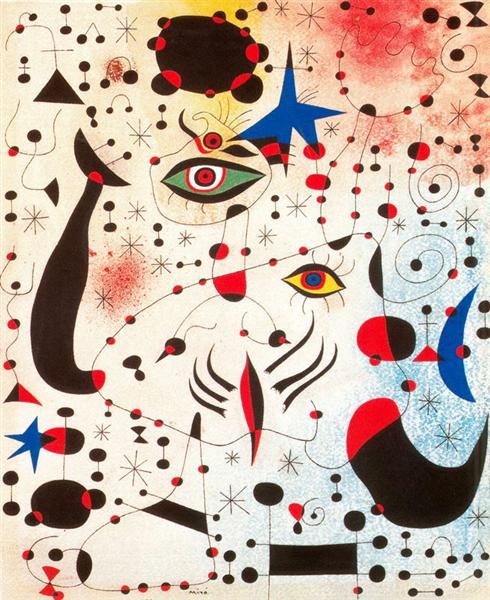 Cifras y constelaciones enamoradas de una mujer by Joan Miró (1941)