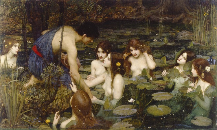 Hilas y las ninfas by John William Waterhouse (1896)
