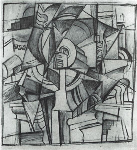 El leñador by Kazimir Malevich (1913)
