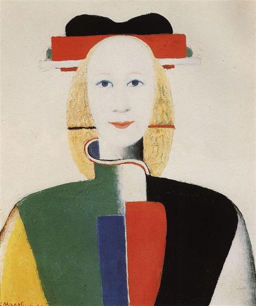 Chica con un peine by Kazimir Malevich (1933)