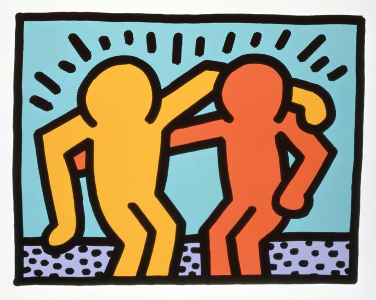 Best Buddies by Keith Haring (1990)