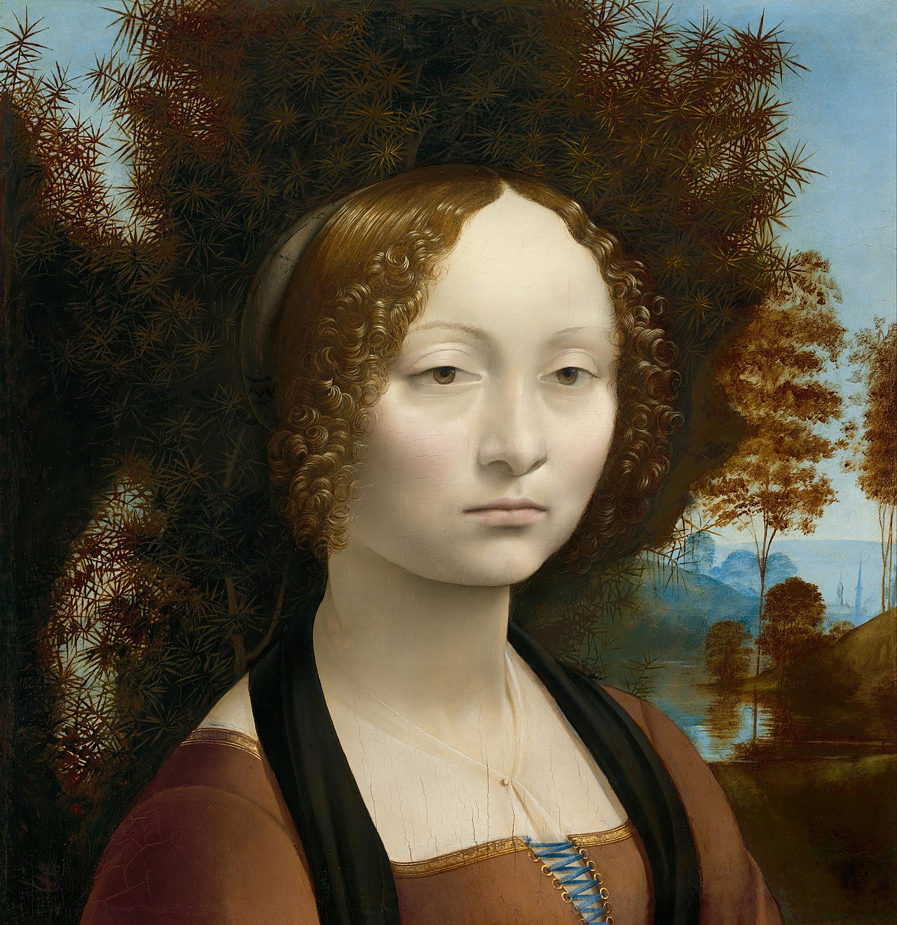 Ginevra de' Benci by Leonardo da Vinci (1474)