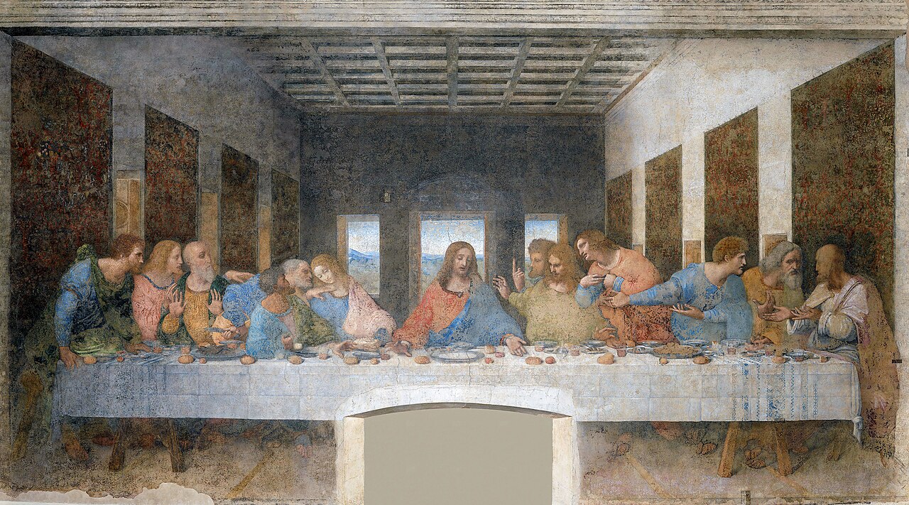 La última cena by Leonardo da Vinci (1498)