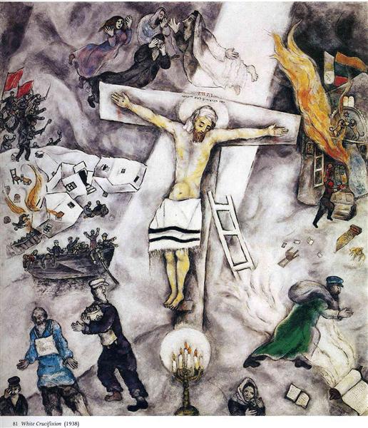La crucifixión blanca by Marc Chagall (1938)