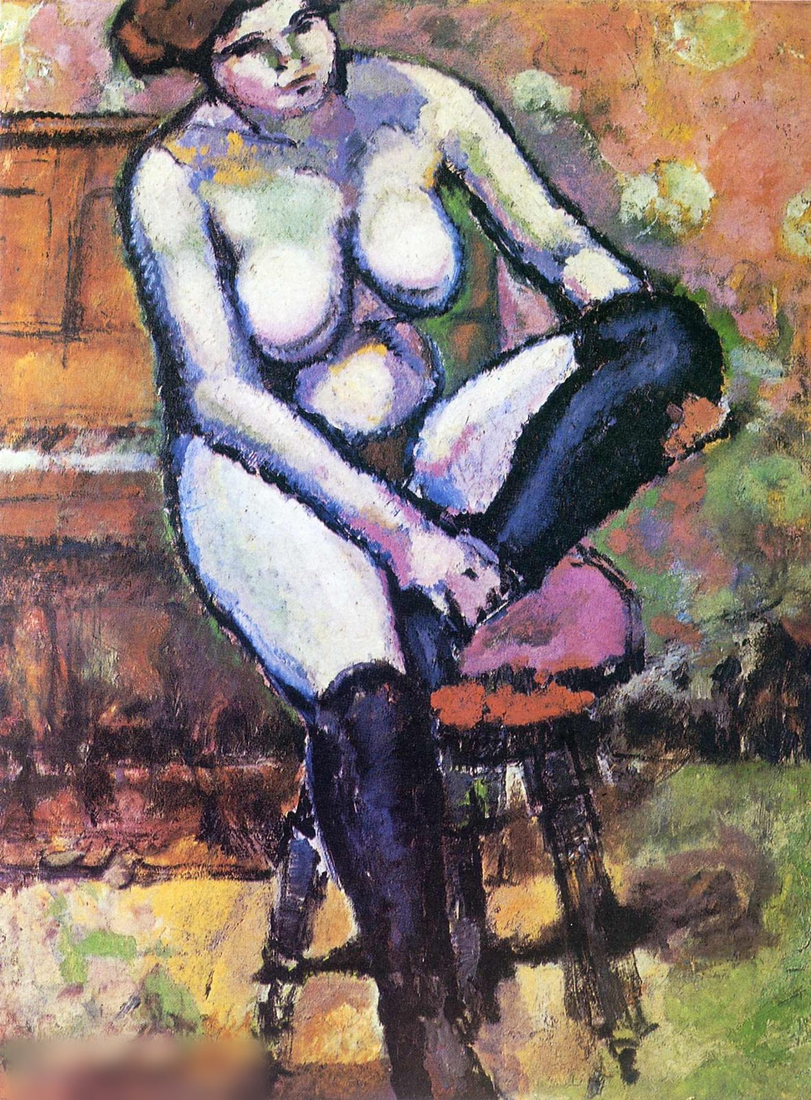 Nude with Black Stockings by Marcel Duchamp (1910)
